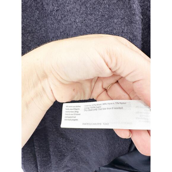 Eileen Fisher Sheared Suri Alpaca Stand Collar Coat Size L - Picture 5 of 6